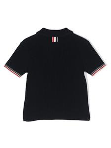 thombrownekids Thom Browne Kids Gebreid poloshirt - Blauw
