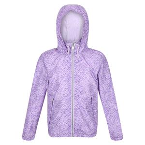 Regatta Meisjes Catkin Waterdichte Jas met Dierenprint (Pastel/Lila)