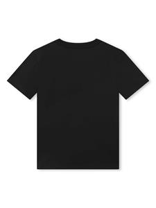 givenchykids Givenchy Kids T-shirt met logo-patch - Zwart