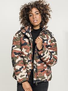 URBAN CLASSICS Winterjacke "Damen Ladies Boyfriend Camo Puffer Jacket", (1 St.), ohne Kapuze