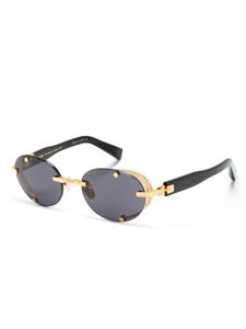 balmaineyewear Balmain Eyewear Zonnebril met ovalen montuur - Zwart