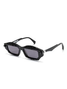 Kuboraum Mask Q6 zonnebril met rechthoekig montuur - Zwart