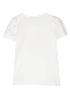 Monnalisa T-shirt met bloemenprint - Wit