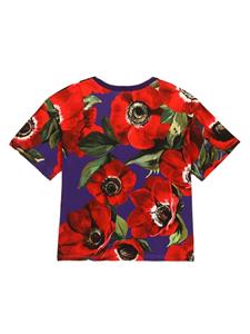 Dolce & Gabbana Kids T-shirt met print - Paars