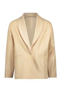 Like Flo Meisjes blazer jasje metallic crepe - Champagne