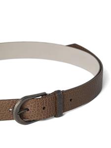 brunellocucinelli Brunello Cucinelli Leren riem met monili details - Bruin