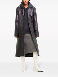 Courrèges Leren mantel - Zwart