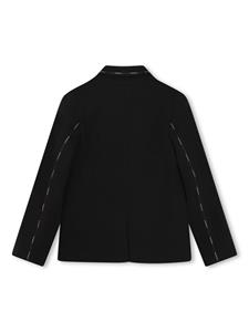 givenchykids Givenchy Kids Blazer met enkele rij knopen en logo afwerking - Zwart