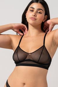 Understatement Damen vegan Balconette Mesh Schwarz