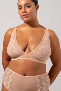 Understatement Damen vegan Bralette Plunge Hellrosa