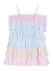 Monnalisa Jurk met ruches - Blauw