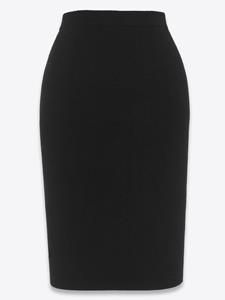 saintlaurent Saint Laurent Wollen kokerrok - Zwart