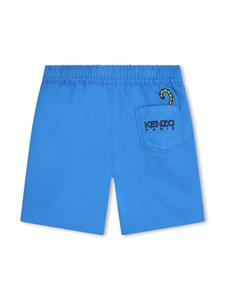 Kenzo Kids Trainingsshorts met geborduurd logo - Blauw