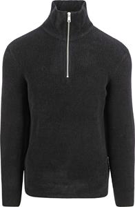 Sweater Marc O'Polo Half Zip Trui Corduroy Zwart