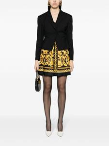 Versace Zijden mini-rok met barokprint - Zwart