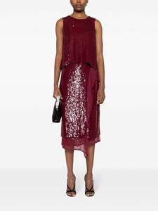 P.A.R.O.S.H. Glare rok met pailletten - Rood