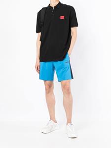 HUGO Poloshirt met logopatch - Zwart