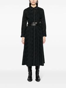 Dorothee Schumacher stud-embellished cotton midi dress - Zwart
