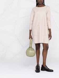 harriswharflondon Harris Wharf London Midi-jurk met ronde hals - Beige