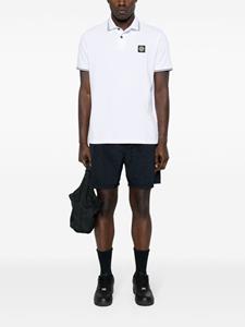 Stone Island piqué cotton polo shirt - Wit