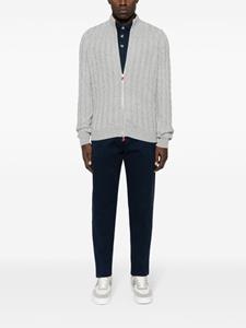 Kiton Jersey poloshirt met lange mouwen - Blauw