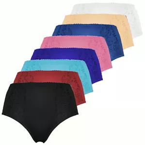 Fine Woman 9-pak dames slip kant - 9039 - Goedkope Multipack onderbroeken - Elastisch katoen