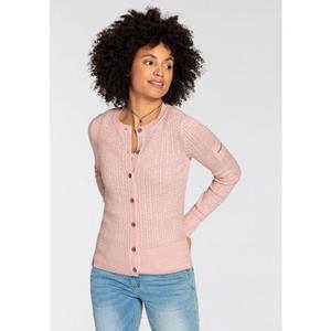 KangaROOS Strickjacke, Strickjacke mit Zopfmuster in mélange Optik - NEUE-KOLLEKTION