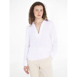 Tommy Hilfiger Blouse met lange mouwen VISCOSE CREPE V-NECK BLOUSE