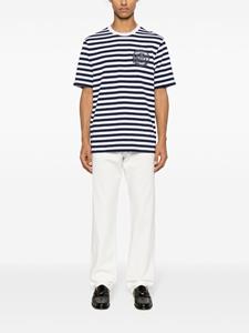 Versace Mid waist straight jeans met Medusa patroon - Wit