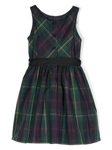 Ralph Lauren Kids plaid flared dress - Groen