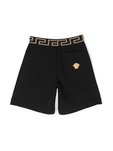 versacekids Versace Kids Katoenen shorts met borduurwerk - Zwart