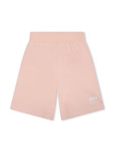 dknykids Dkny Kids Katoenen trainingsshorts met logoprint - Roze