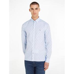 Tommy Hilfiger Langarmhemd FIL COUPE SF SHIRT mit durchgehender Knopfleiste