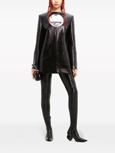 Courrèges Mini-jurk van imitatieleer - Zwart