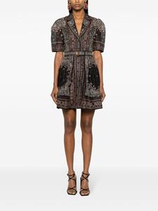 ZIMMERMANN Matchmaker mini-jurk met print - Zwart