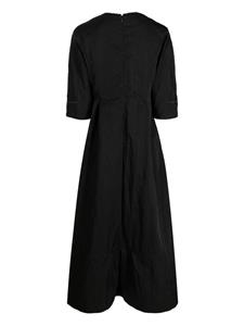 shiatzychen SHIATZY CHEN Midi-jurk met bloemenknopen - Zwart