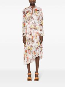 ZIMMERMANN Gelaagde midi-jurk - Wit