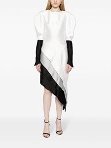 saiidkobeisy Saiid Kobeisy Midi-jurk met vlakken - Wit