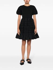 Molly Goddard Geplooide mini-jurk - Zwart