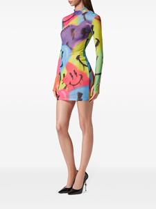 philippplein Philipp Plein Mini-jurk met logoprint - Paars