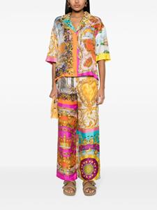 Moschino Zijden blouse met print - Oranje