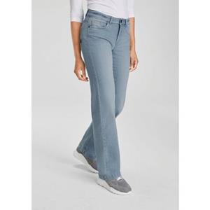 Arizona Rechte jeans wijde pasvorm, used-look-wassing, hoge taille