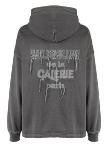 musiumdiv. Musium Div. Katoenen hoodie met logopatch - Grijs