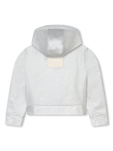 marcjacobskids Marc Jacobs Kids Metallic spijkerhoodie - Grijs