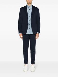 BOSS technical-jersey slim-cut trousers - Blauw