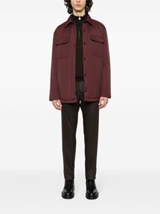 Kiton Straight broek met logopatch - Bruin