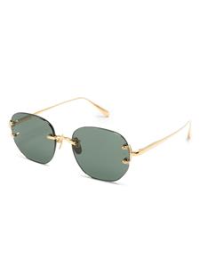 lindafarrow Linda Farrow Sandor zonnebril met geometrisch montuur - Goud