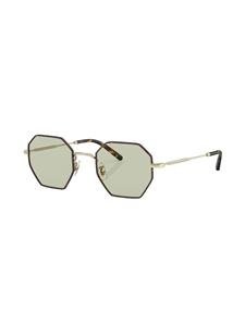 oliverpeoples Oliver Peoples Zonnebril met achthoekig montuur - Goud