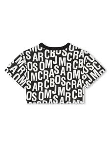 marcjacobskids Marc Jacobs Kids Cropped T-shirt met logoprint - Zwart