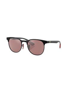 Ray-Ban x Scuderia Ferrari zonnebril met vierkant montuur - Zwart
